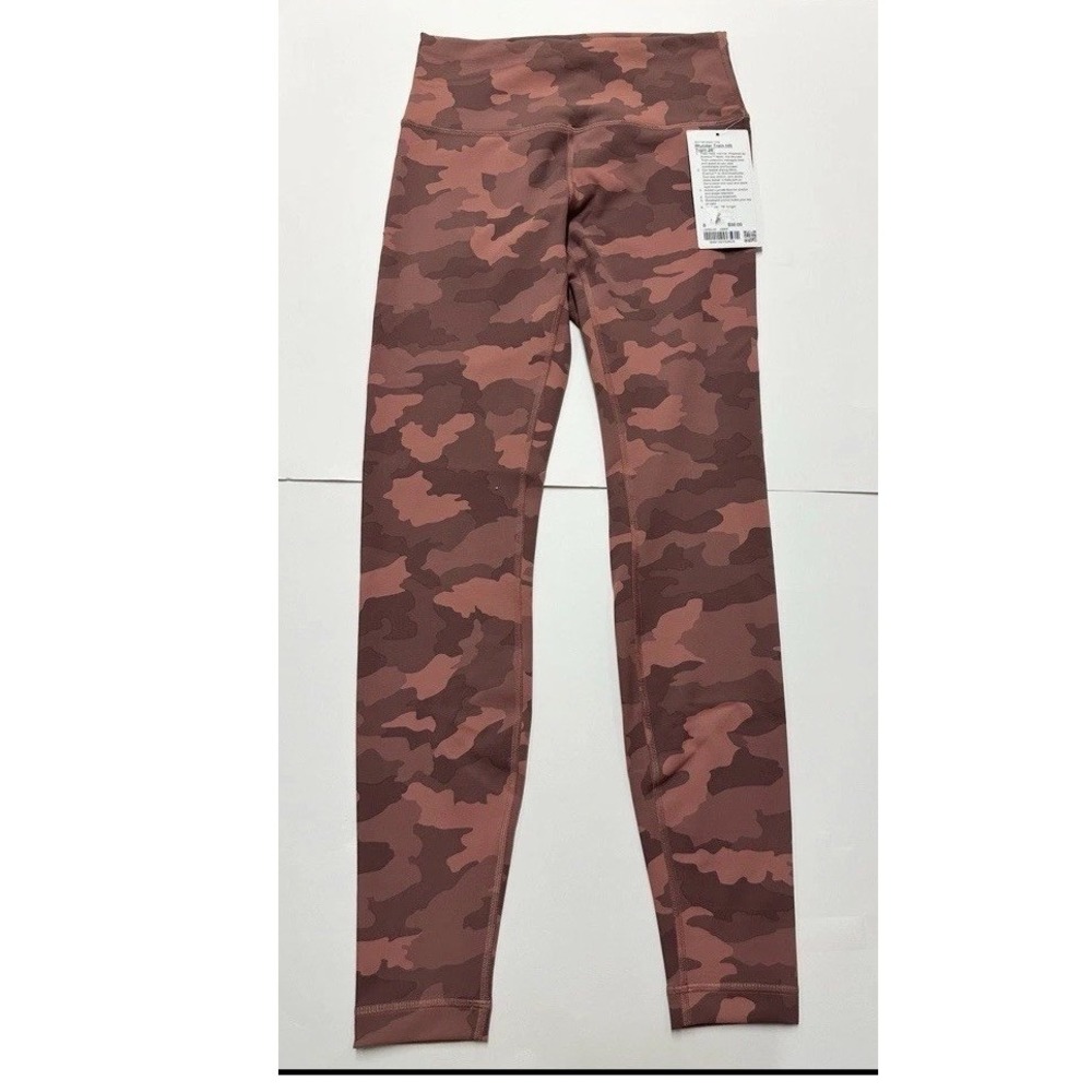 Lululemon Wunder Train High-Rise Tight 28" Size 8 Pink Camo Brier Rose Multi